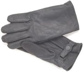 GERMAN ARMY GREY LEATHER GLOVES USED