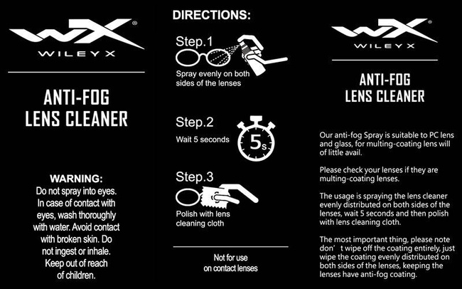 ANTI-BLASH LENS CLEANER - 25ml BOTTLE - WITH CLEANING CLOTH