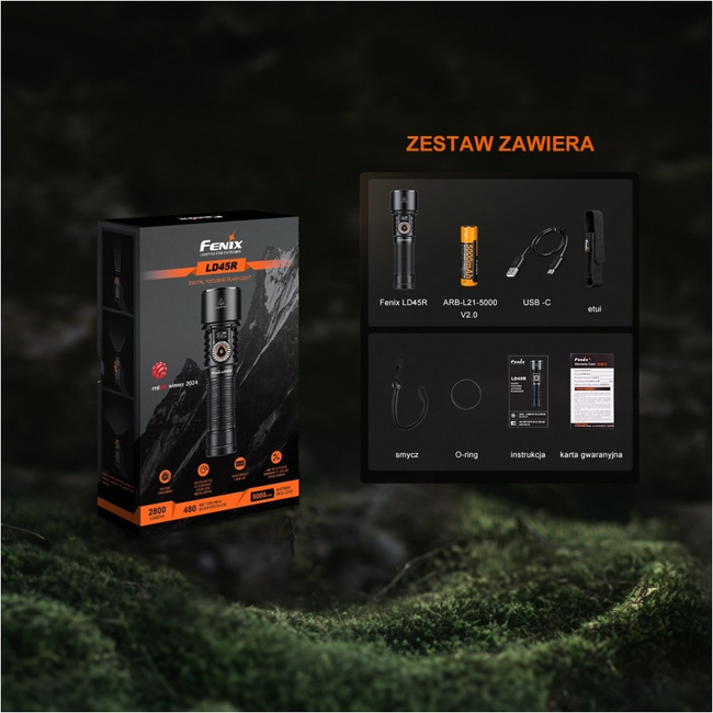 LD45R taktikai zseblámpa - Fenix - Fekete