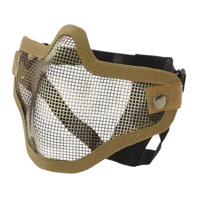 STEEL PROTECTIVE HALF-FACE MASK V.1 - BLACK/SKULL - WOSPORT