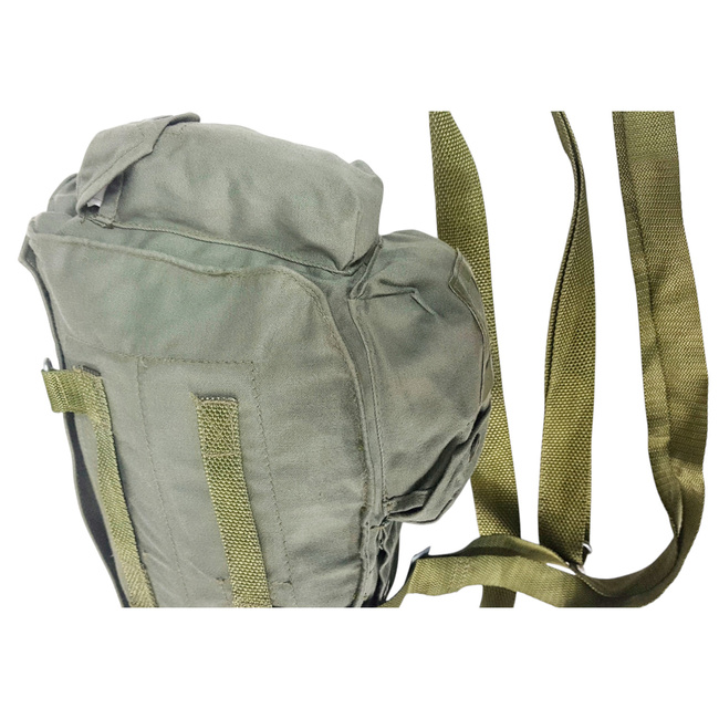 VÁSZON TÁSKA VÉDŐMASZKHOZ - MP4 - 1970-ES ÉVEK - LENGYEL HADSEREG KATONAI FELESLEG - ZÖLD OD - HASZNÁLT