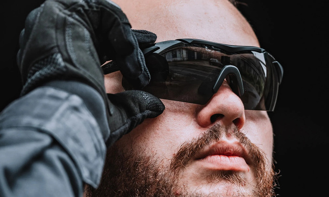 BALLISTIC SUNGLASSES - VAPOR 2.5 - WILEY X - GREY/CLEAR - BLACK FRAME