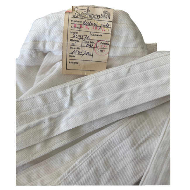 3 RÉSZES JUDO RUHA 100% PAMUT -  JAKK, NADRÁG, ÖV  - ROMÁN HADSEREG KATONAI FELESLEG - ÚJÁLLAPOTÚ