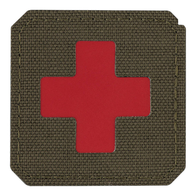 JELVÉNY MEDIC KERESZT LASER CUT - RANGER GREEN/PIROS - M-TAC