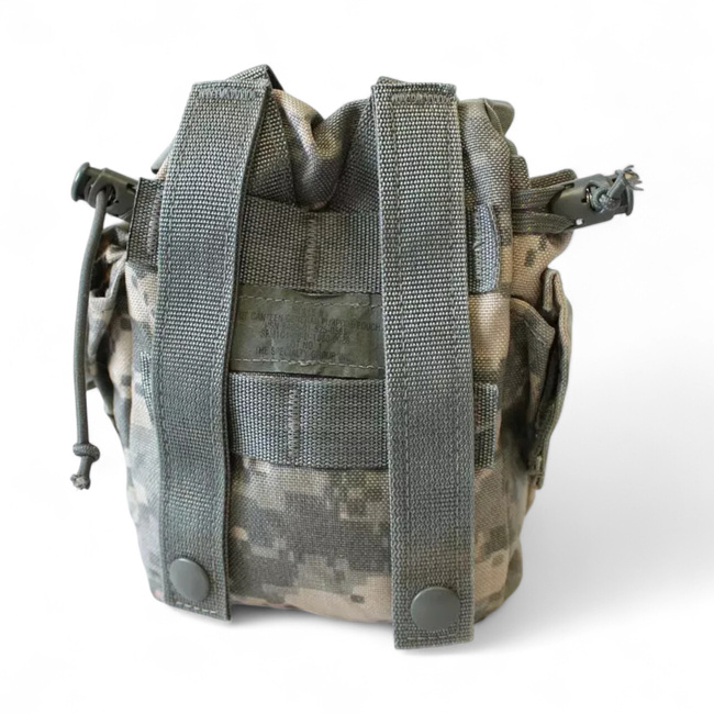 Molle pouch for water bottle - US Army military surplus - ACU camouflage - Used