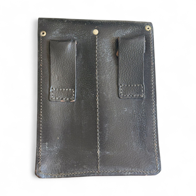 Leather bag for 4 AK-47 magazines - Romanian Army Surplus - Used