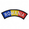 ECUSON DRAPEL ROMANIA - ARCADA - CONTUR NEGRU, cu aplicare Velcro (cu scai)