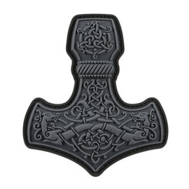 PVC PATCH 3D MJÖLNIR - LARGE - GRAY- M-TAC