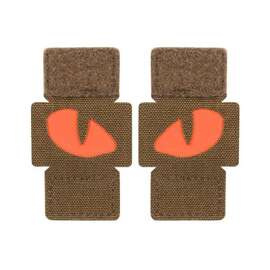 JELVÉNY TIGER EYES LASER CUT (pár) - COYOTE/VÖRÖS - M-TAC