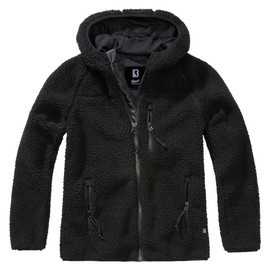 Női Teddyfleece kabát kapucnival - fekete - Brandit