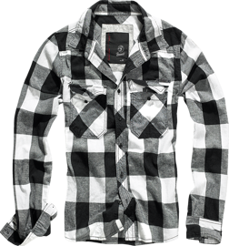 KOCKÁS HOSSZÚ UJJÚ ING - FEHÉR/FEKETE - BRANDIT