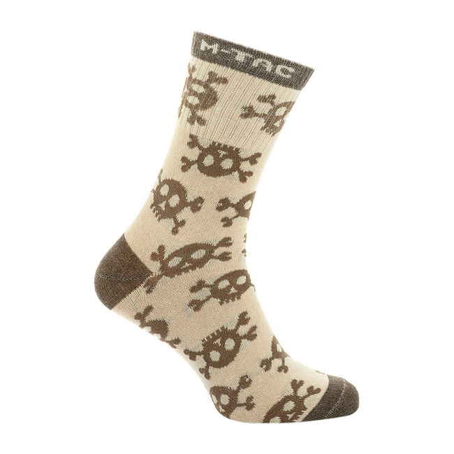 Lightweight Socks - Mk.3 Pirate Skull - Sand - M-Tac