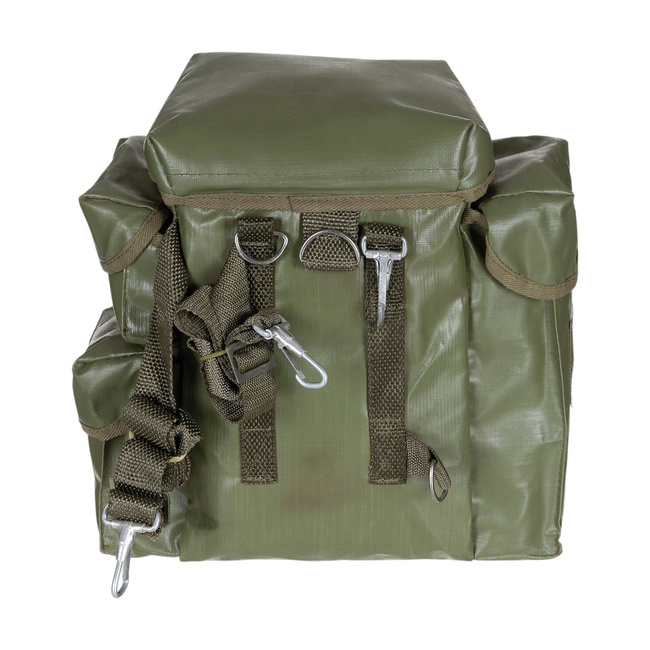 PVC TÁSKA VÉDŐMASZKHOZ - LENGYEL HADSEREG KATONAI FELESLEG - ZÖLD OD - HASZNÁLT