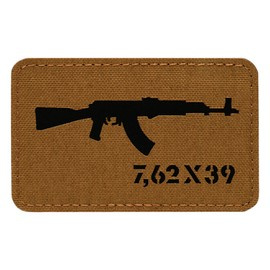 AKM PATCH 7,62 x 39 LASER CUT - COYOTE/BLACK - M-TAC