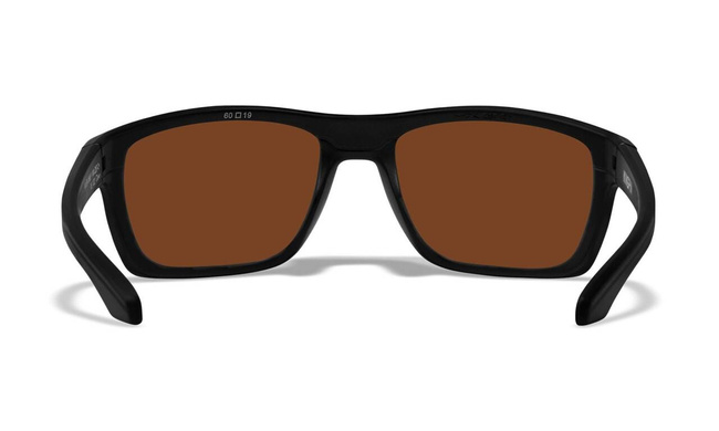 Wiley X Kingpin Ballistic Eyeshields - Black Matte Frame - Captivate Polarized Bronze Mirror