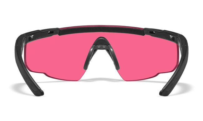 BALLISTIC SUNGLASSES - SABER ADVANCED - WILEY X - GREY/ LIGHT RUST/ VERMILLION - BLACK FRAME