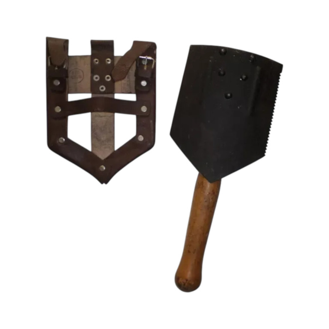 Gyalogsági lapát, összecsukható - Román hadsereg feleslege - Újszerű állapotú, tokban