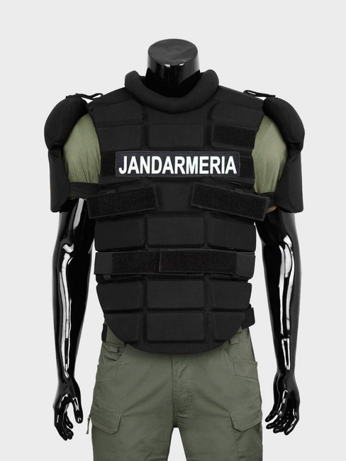 BLACK ANTI RIOT CHEST PROTECTOR - JANDARMERIA