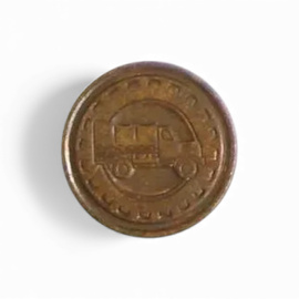 Fegyvernemi jelvény - Közúti szállítás - Magyar Hadsereg katonai felesleg - Bronzszínű - Újszerű