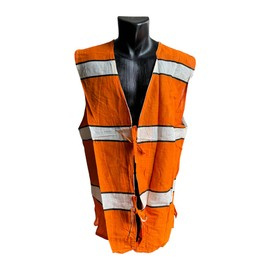 NARANCSSÁRGA FIGYELMEZTETŐ MELLÉNY - ROMÁN HADSEREG KATONAI FELESLEG - MINT ÚJ