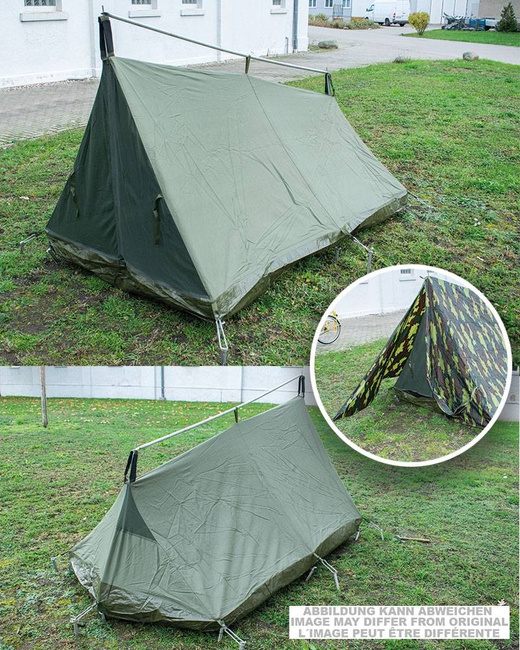 BELGIUM COMPLETE 2-MEN TENT - WITH GROUNDSHEET - LIKE NEW