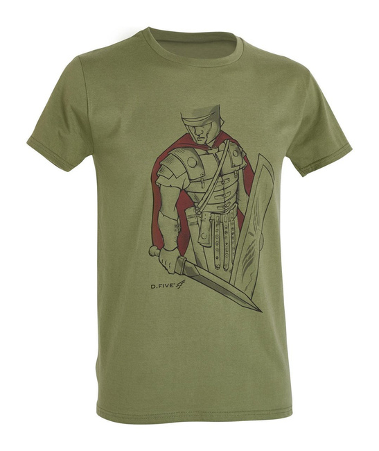 PRINTED T-SHIRT - ROMAN CENTURION - D.FIVE - OD GREEN