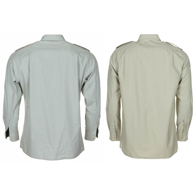 HOSSZÚ UJJÚ ING - SZÜRKE - KATONAI FELESLEG HOLLAND HADSEREG - HASZNÁLT