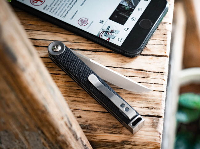 ZSEBKÉS G10 MARKOLATTAL - "KAIZEN" - Böker® Plus - FEKETE