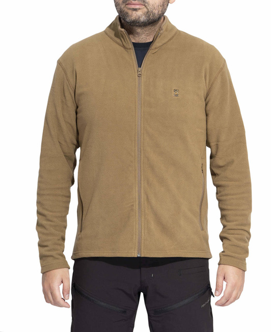 FLEECE SWEATER WITH ZIPPER - ELK - PENTAGON - BLACK/WOLF GREY ZIP