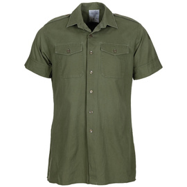 Short-Sleeved Shirt - British Army Military Surplus - Olive Green - Used