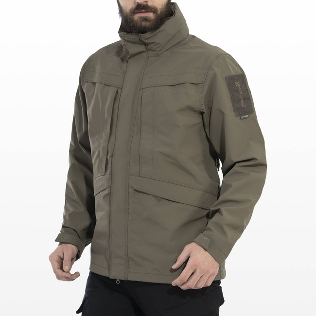 SHELL PARKA JACKET - WATERPROOF - "HURRICANE" - PENTAGON® - MAROON RED
