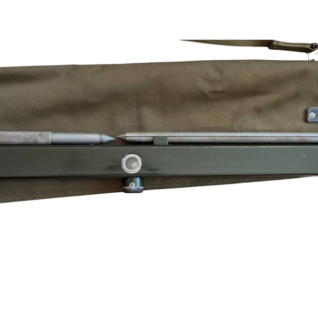 SZTEREOSZKÓPOS TÁVOLSÁGMÉRŐ FÉM SZÁLLÍTÓDOBOZZAL, MÉRŐRÚDDAL ÉS ÁLLVÁNNYAL-        - WWII - VALÓDI RÓMAI KATONAI FELESLEG - DECO/JÓ ÁLLAPOTBAN