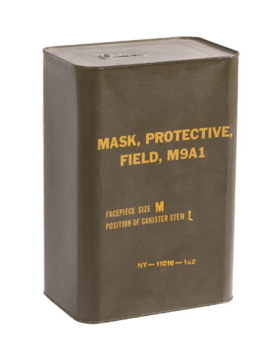 US PROT.MASK M9A1 WITH FILTERS AND BAG USED DECO