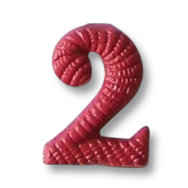 Fém Szám - 2 - Piros - Magyar Hadsereg Katonai Surplus - Mint új