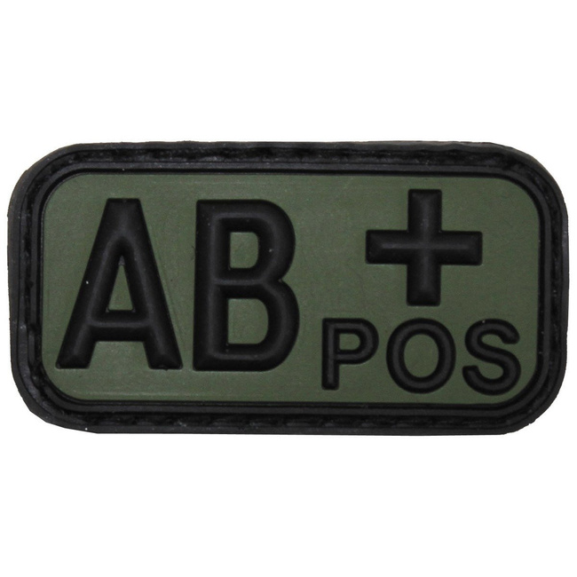 3D VELCRO PATCH - 5 x 2.5 CM - MFH® - FEKETE/OD ZÖLD - VÉRCSOPORT "AB POS"