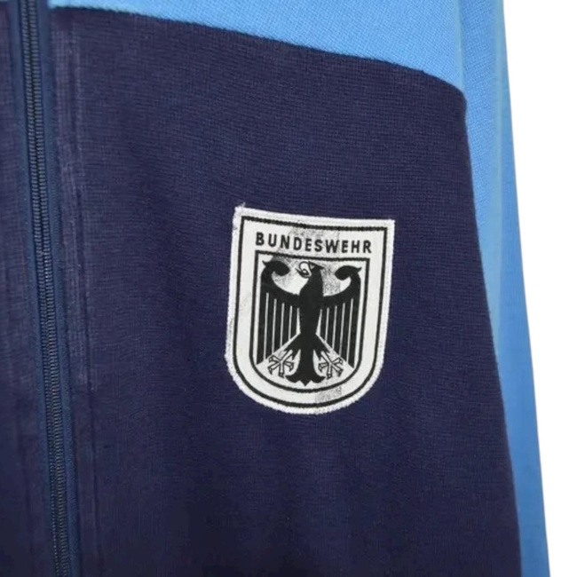 Vintage Melegítődzseki - 1980-as évek - Német Hadsereg Bundeswehr Katonai Felesleg - Kék/Fekete - Használt