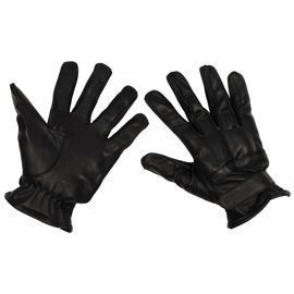 Leather Gloves, black, quartz sand filling