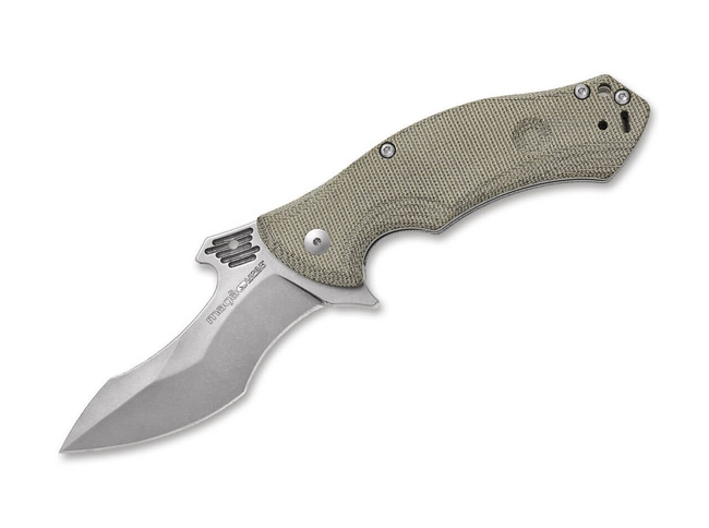 POCKET KNIFE MAGA GREEN MICARTA STONEWASH - BOKER