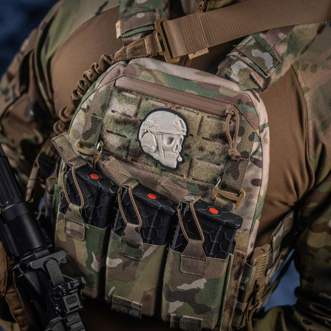 OPERATOR SKULL JELVÉNY - 3D PVC - FEHÉR - M-TAC