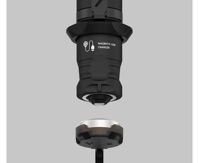 Armytek Dobermann Pro Magnet USB zseblámpa (meleg fény) - Fekete