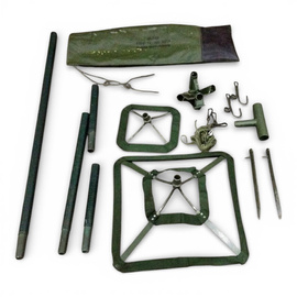 Camouflage Net Support Equipment - German Army Military Surplus - OD Green - In Good Condition