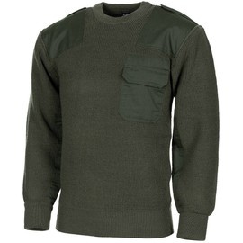 BW PULLOVER - WITH CHEST POCKET - OD GREEN - MFH