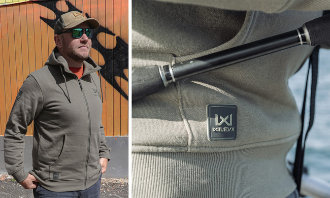 WX URBAN ZIP-UP KAPUCNIS PULÓVER - SAGE ZÖLD - OD ZÖLD WX/WILEY X