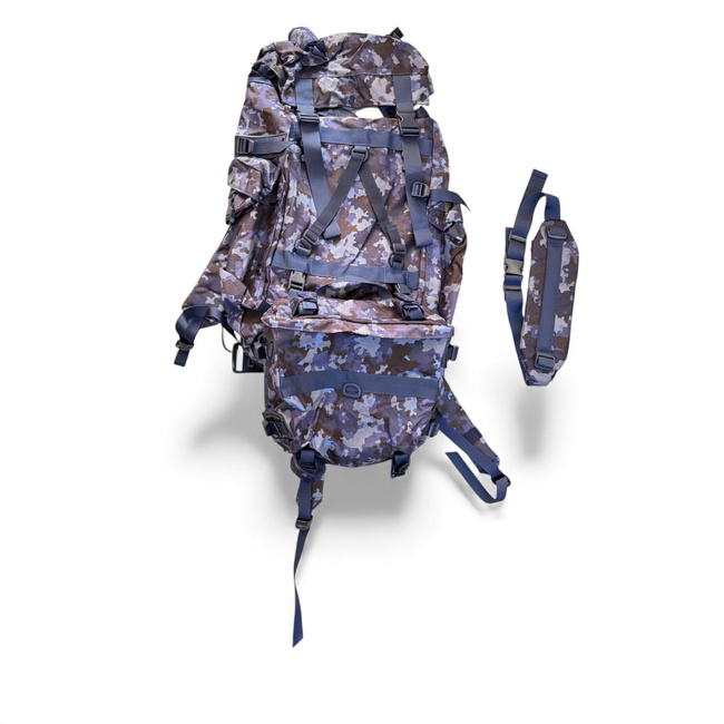 LARGE MILITARY COMBAT BACKPACK WITH POCKET, DETACHABLE OUTER POUCH - 90L - ROMANIAN ARMY MILITARY SURPLUS - COMBAT FA CAMO - NEW