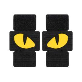 TIGER EYES LASER CUT PATCH (couple) - BLACK/YELLOW - M-TAC