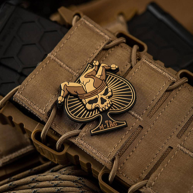 ACE OF SPADES PATCH 3D PVC - COYOTE/BLACK - M-TAC
