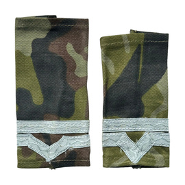 MILITARY MASTER CLASS IV SHOULDER RANKS – LAND FORCES – ROMANIAN ARMY SURPLUS – LEAF MOSAIC CAMO – IN GOOD CONDITION