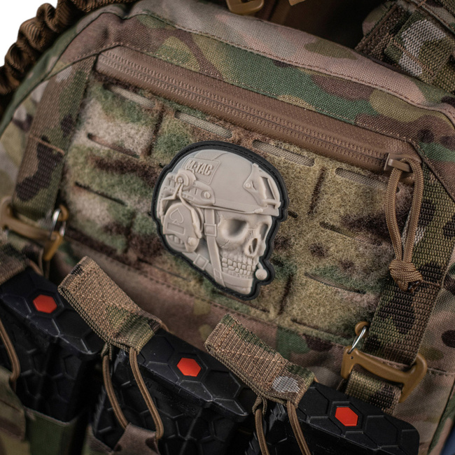 OPERATOR SKULL PATCH - 3D PVC - WHITE - M-TAC