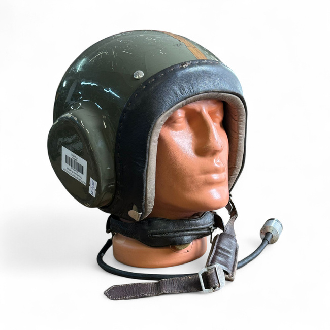 Eredeti cseh légi személyzet sisak - Katonai felesleg - Zöld - Használt