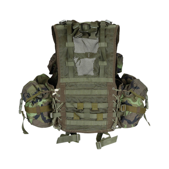 M2007 taktikai mellény - Cseh hadsereg katonai feleslege - M95 terepszínű - Használt